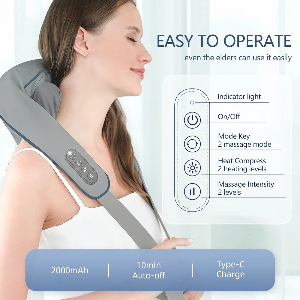 LoonaMoon™ Wireless Neck And Back Massager