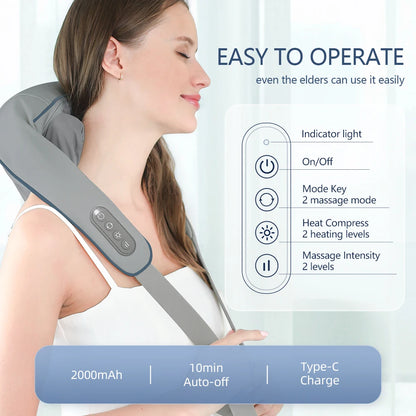 LoonaMoon™ Wireless Neck And Back Massager